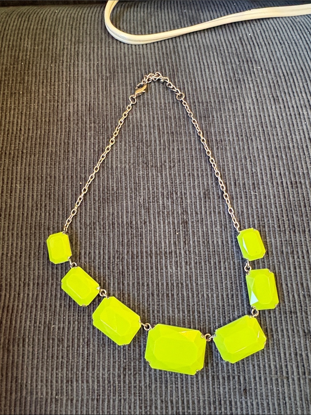 18-Neon Yellow Gem Statement Necklace - Women Jewelry